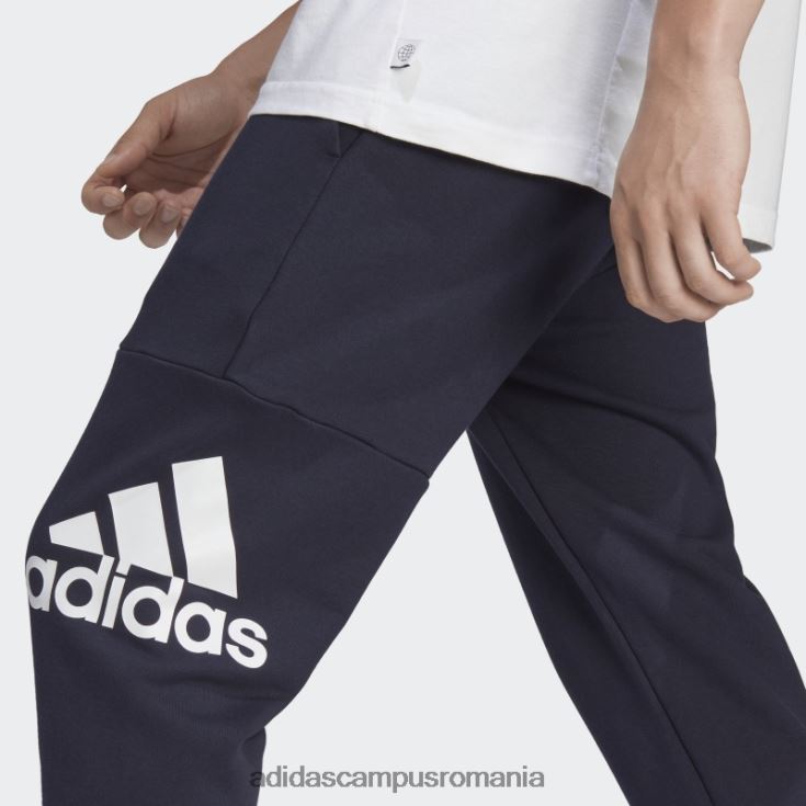 adidas campus romania pantaloni cu logo-ul cu manșetă conică de țesătură franceză essentials cerneală bărbați cerneală J266N21009