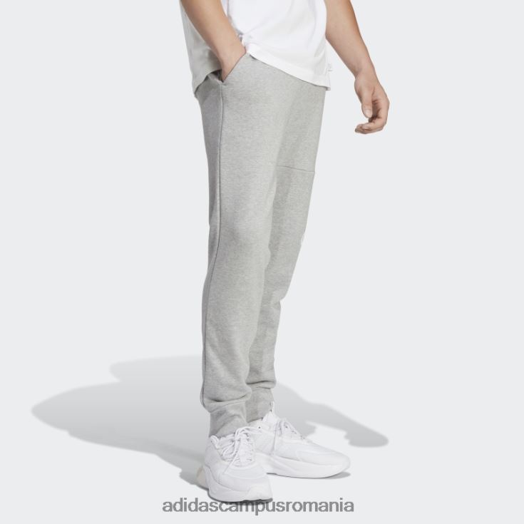 adidas campus romania pantaloni cu logo-ul cu manșetă conică essentials, gri mediu bărbați gri mediu J266N2943