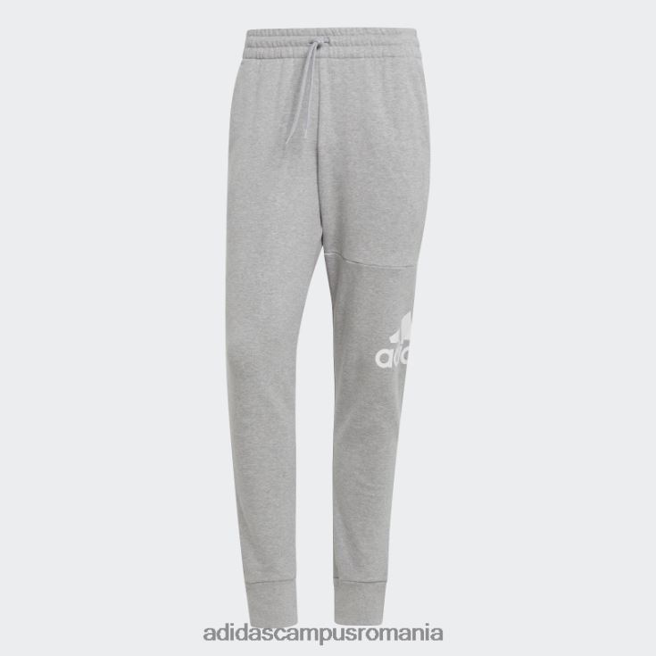 adidas campus romania pantaloni cu logo-ul cu manșetă conică essentials, gri mediu bărbați gri mediu J266N2943