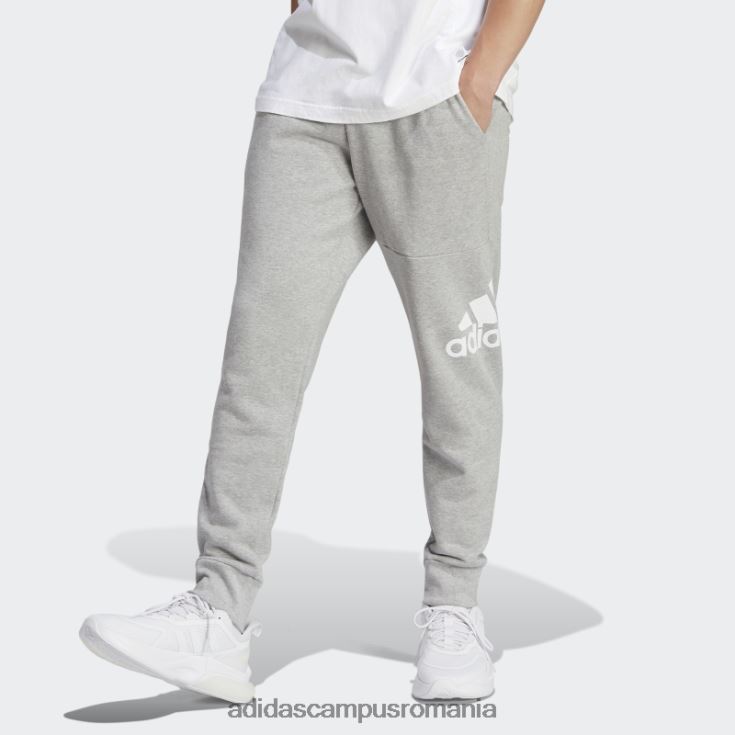 adidas campus romania pantaloni cu logo-ul cu manșete conice essentials, gri mediu adidas bărbați gri mediu J266N26924