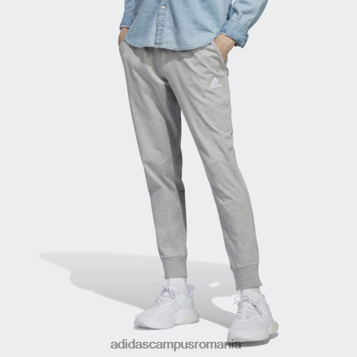 adidas campus romania pantaloni cu manșetă conici din jerseu simplu, gri mediu adidas bărbați gri mediu J266N25976