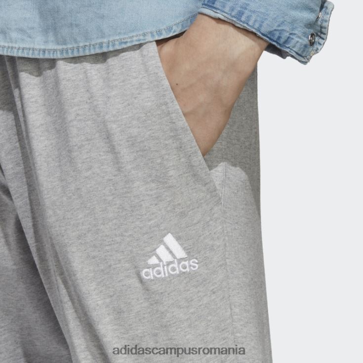 adidas campus romania pantaloni cu manșetă conici din jerseu simplu, gri mediu adidas bărbați gri mediu J266N25976