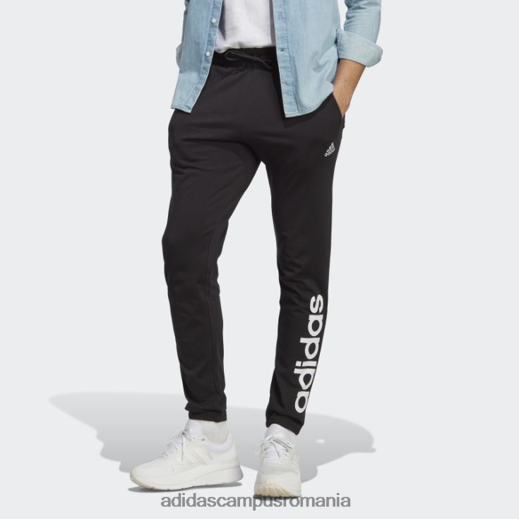 adidas campus romania pantaloni de jogging cu logo-uri cu manșete elastice conice din tricou unic, negru adidas bărbați negru J266N214448