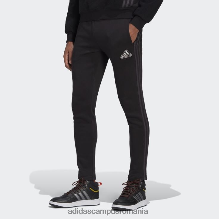 adidas campus romania pantaloni de jogging din fleece, negri essentials bărbați negru/carbon J266N214740
