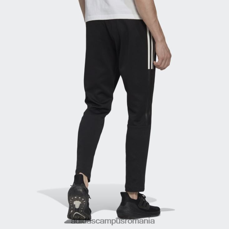 adidas campus romania pantaloni de jogging negri cu mansete cu 3 dungi bărbați negru J266N215299