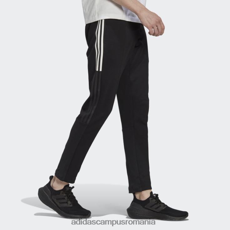 adidas campus romania pantaloni de jogging negri cu mansete cu 3 dungi bărbați negru J266N215299