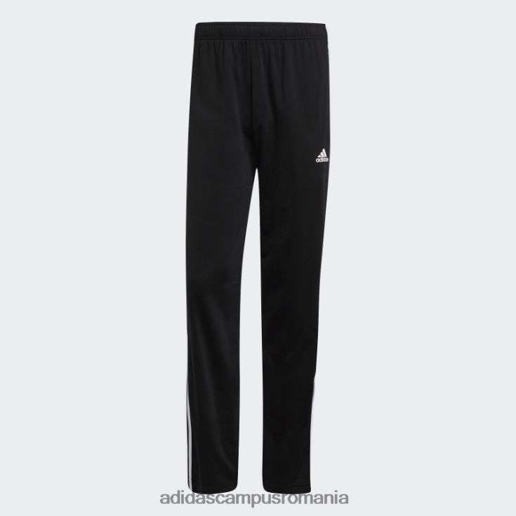 adidas campus romania pantaloni de sport cu 3 dungi negri primegreen essentials pentru încălzire cu tiv deschis bărbați alb negru J266N21409
