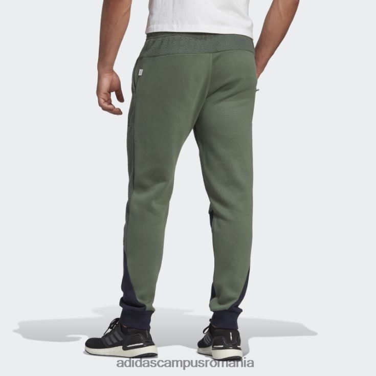 adidas campus romania pantaloni din fleece sherpa colorblock verde oxid adidas bărbați oxid/cerneală verde J266N21293