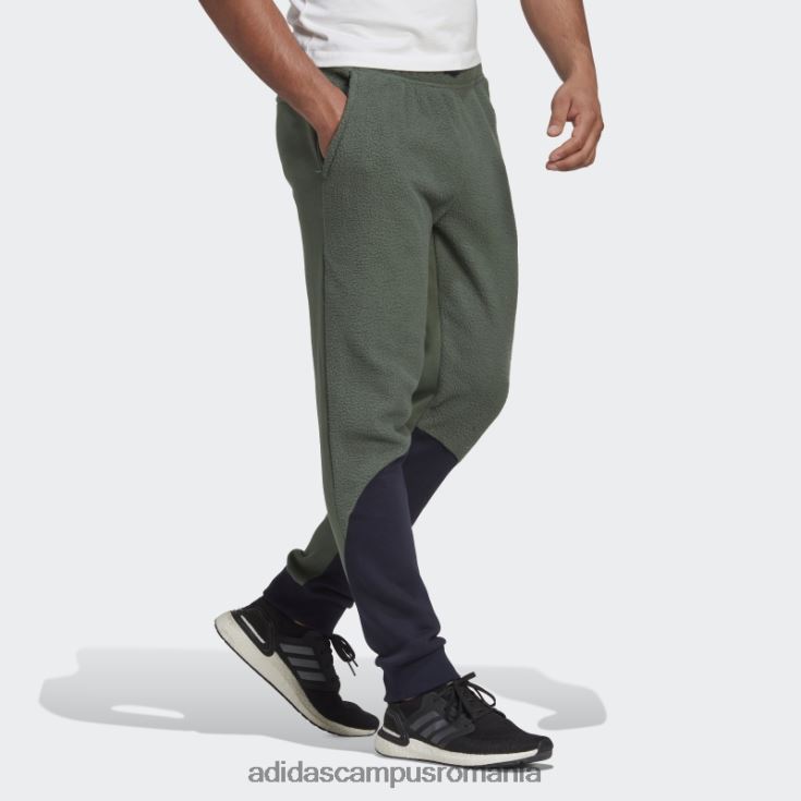 adidas campus romania pantaloni din fleece sherpa colorblock verde oxid adidas bărbați oxid/cerneală verde J266N21293