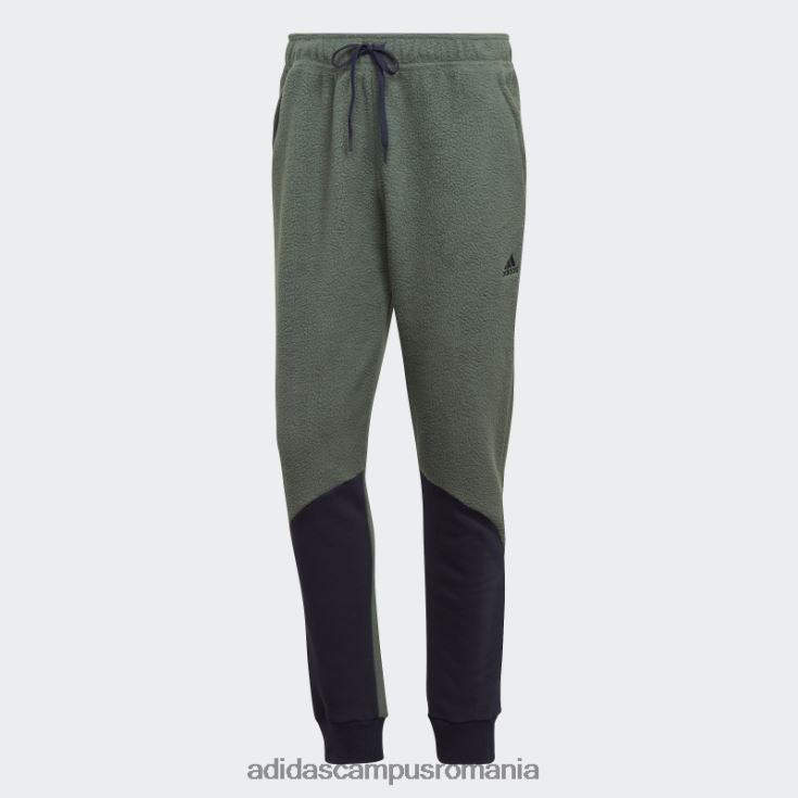 adidas campus romania pantaloni din fleece sherpa colorblock verde oxid adidas bărbați oxid/cerneală verde J266N21293