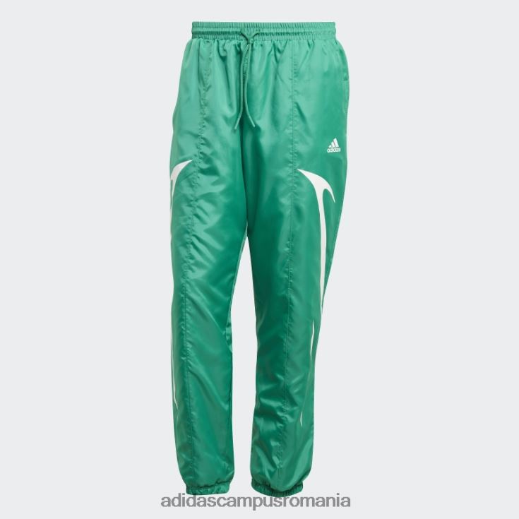 adidas campus romania pantaloni țesuți colorblock verde curte adidas bărbați verde curte/alb J266N26021