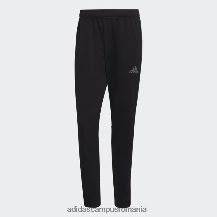 adidas campus romania pantaloni negri aeroready sereno subțiri, cu croiala conică, cu trei dungi bărbați gri inchis J266N24967