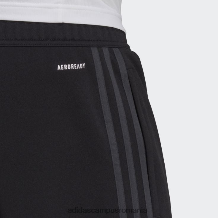 adidas campus romania pantaloni negri aeroready sereno subțiri, cu croiala conică, cu trei dungi bărbați gri inchis J266N24967