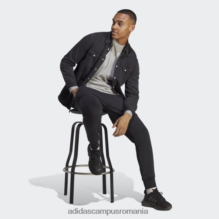 adidas campus romania pantaloni negri cu logo-ul cu manșete conice French Terry adidas bărbați negru J266N26807