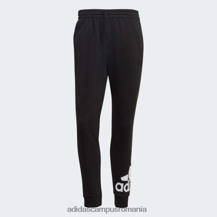 adidas campus romania pantaloni negri cu logo-ul cu manșete conice, French Terry bărbați alb negru J266N21469