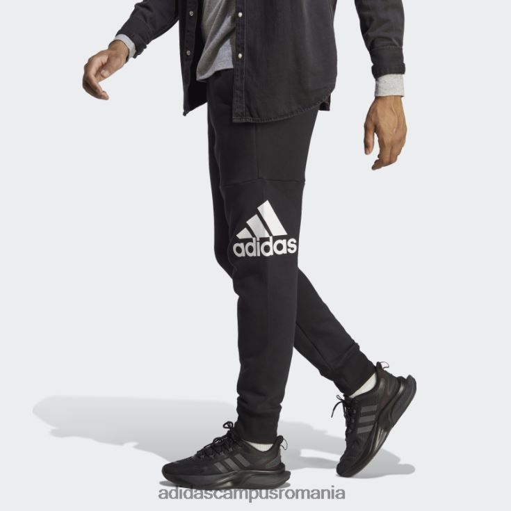 adidas campus romania pantaloni negri cu logo-ul cu manșete conice, French Terry bărbați negru J266N2868