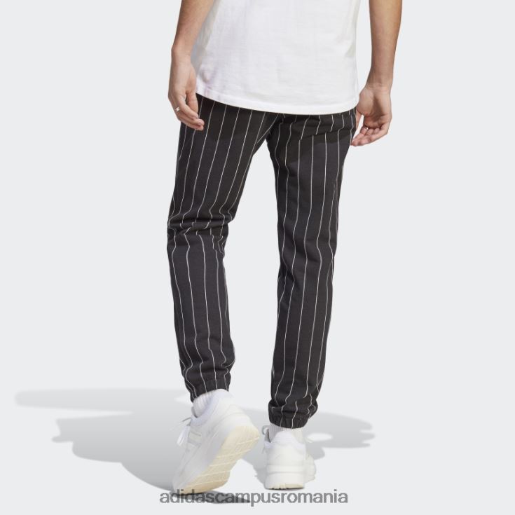 adidas campus romania pantaloni negri din lână cu dungi bărbați negru J266N24966