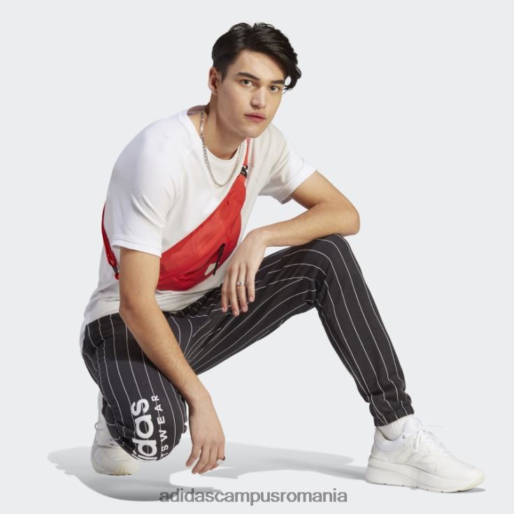 adidas campus romania pantaloni negri din lână cu dungi bărbați negru J266N24966