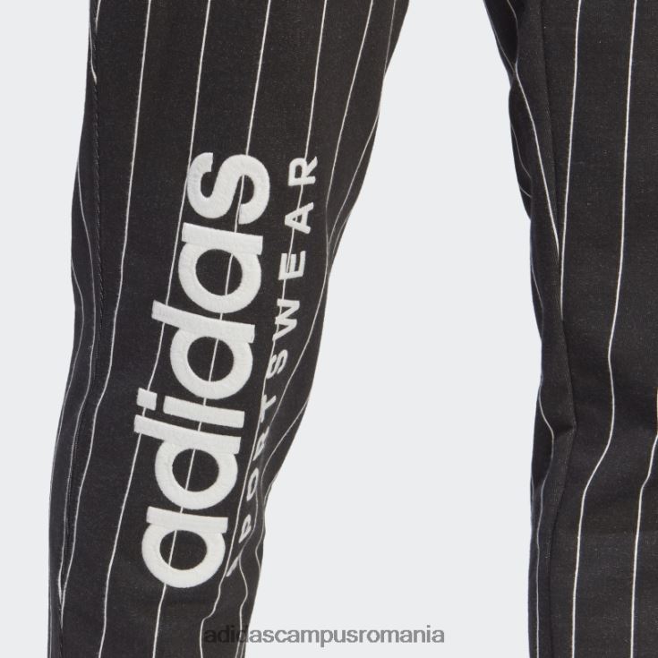 adidas campus romania pantaloni negri din lână cu dungi bărbați negru J266N24966