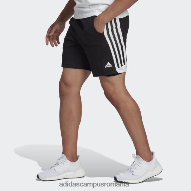 adidas campus romania pantaloni scurți adidas cu 3 dungi cu icoane future negre bărbați negru J266N214649