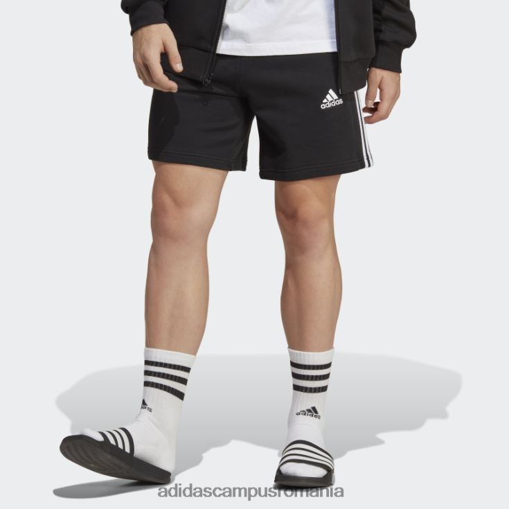 adidas campus romania pantaloni scurți adidas negru essentials french terry cu 3 dungi bărbați negru J266N24941