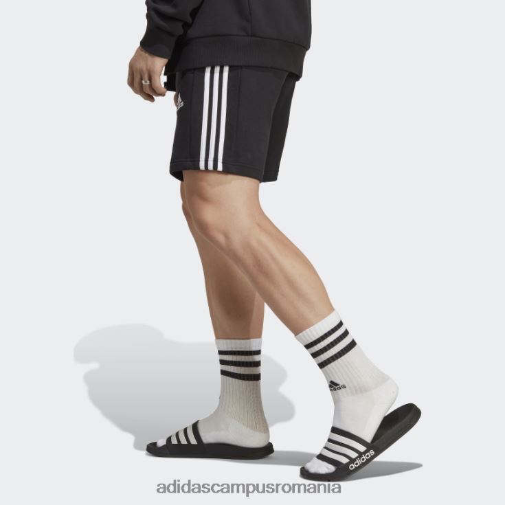adidas campus romania pantaloni scurți adidas negru essentials french terry cu 3 dungi bărbați negru J266N24941
