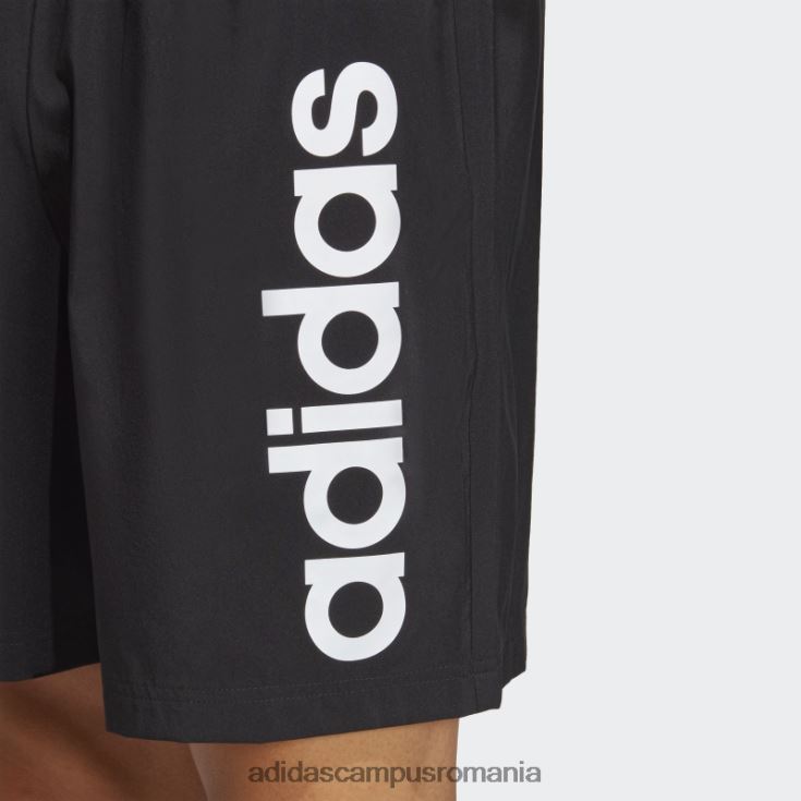 adidas campus romania pantaloni scurți aeroready essentials chelsea linear logo negru bărbați negru J266N214462