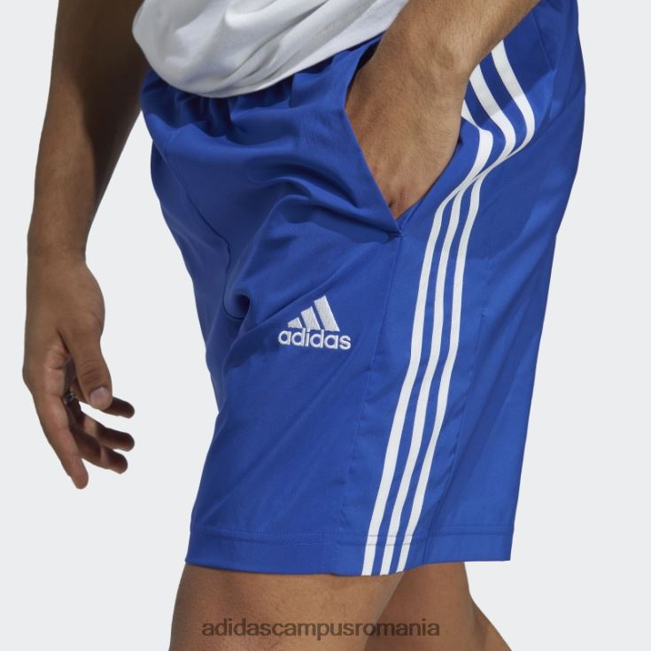 adidas campus romania pantaloni scurți albastru aeroready essentials chelsea cu 3 dungi bărbați albastru alb J266N213361