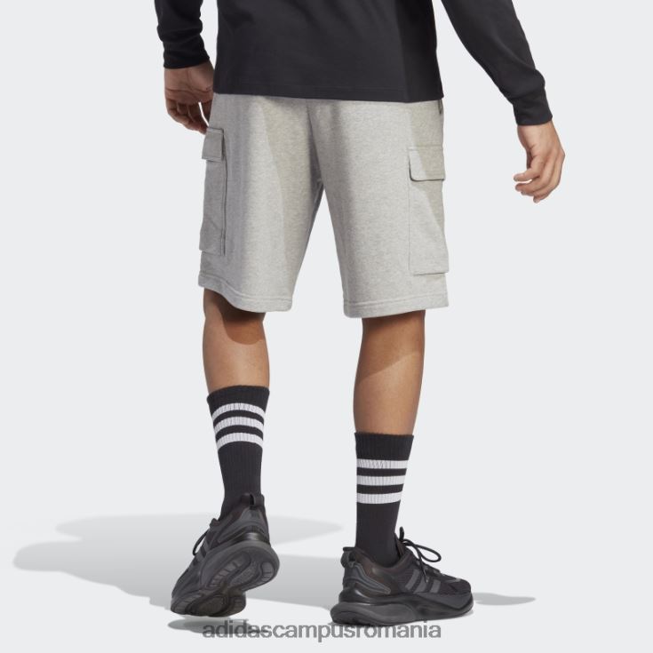 adidas campus romania pantaloni scurți cargo french terry essentials gri mediu bărbați gri mediu J266N25881