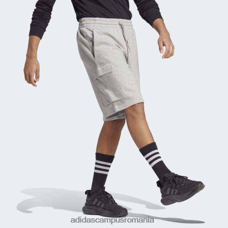 adidas campus romania pantaloni scurți cargo french terry essentials gri mediu bărbați gri mediu J266N25881
