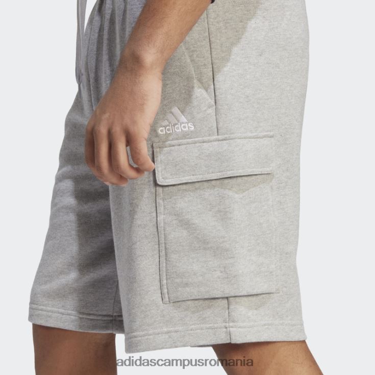 adidas campus romania pantaloni scurți cargo french terry essentials gri mediu bărbați gri mediu J266N25881