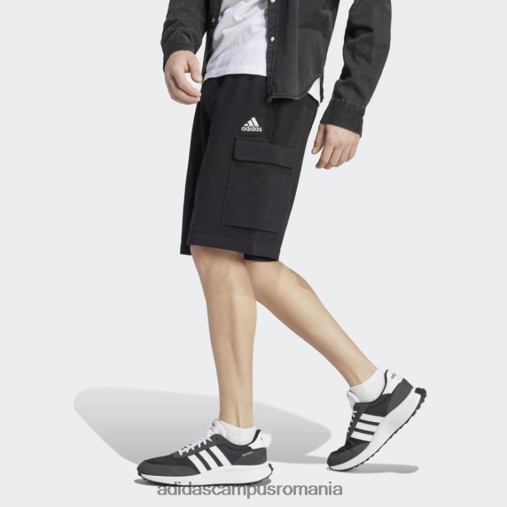 adidas campus romania pantaloni scurți cargo negru essentials french terry adidas bărbați negru J266N25787