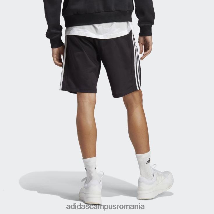 adidas campus romania pantaloni scurți cu 3 dungi din un singur tricou negru adidas bărbați alb negru J266N2834