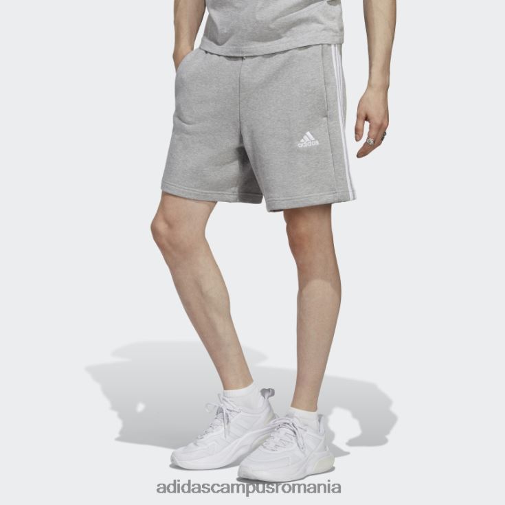 adidas campus romania pantaloni scurți cu 3 dungi, gri mediu adidas bărbați gri mediu J266N21002