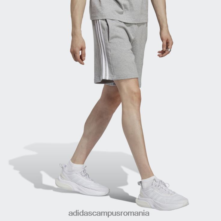 adidas campus romania pantaloni scurți cu 3 dungi, gri mediu adidas bărbați gri mediu J266N21002