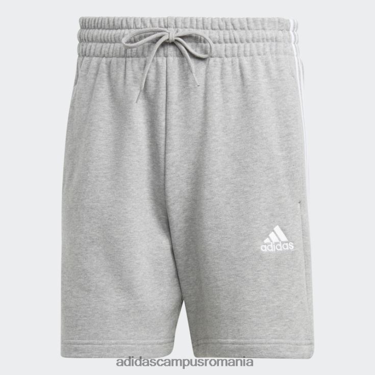 adidas campus romania pantaloni scurți cu 3 dungi, gri mediu adidas bărbați gri mediu J266N21002