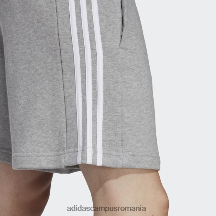adidas campus romania pantaloni scurți cu 3 dungi, gri mediu, essentials bărbați gri mediu J266N25098