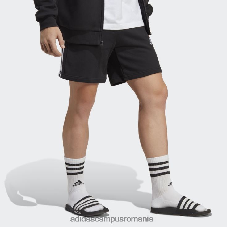 adidas campus romania pantaloni scurți cu 3 dungi, negru, adidas bărbați negru J266N2864