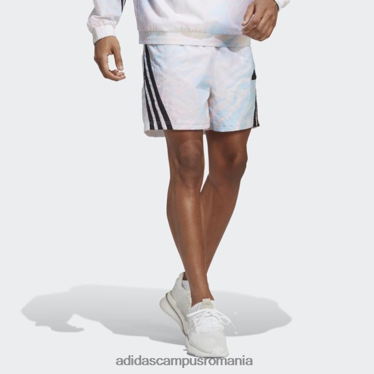 adidas campus romania pantaloni scurți cu imprimeu peste tot cu iconițe albe ale viitorului adidas bărbați alb J266N25709