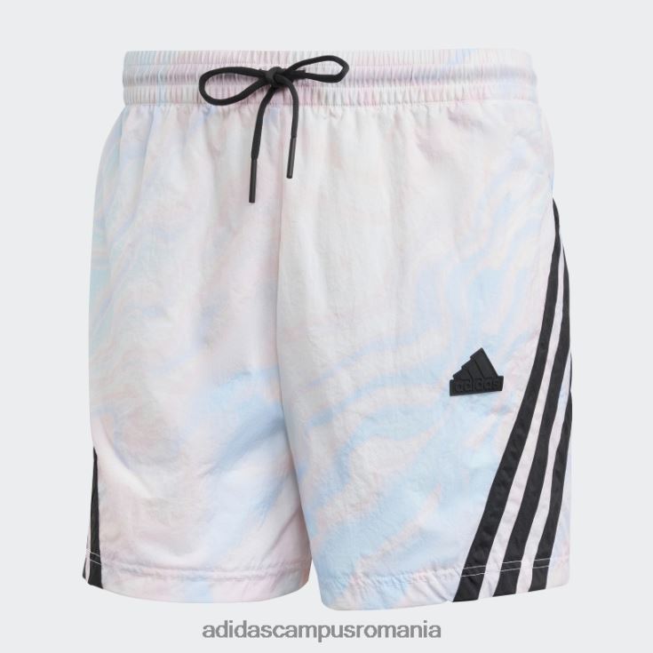 adidas campus romania pantaloni scurți cu imprimeu peste tot cu iconițe albe ale viitorului adidas bărbați alb J266N25709