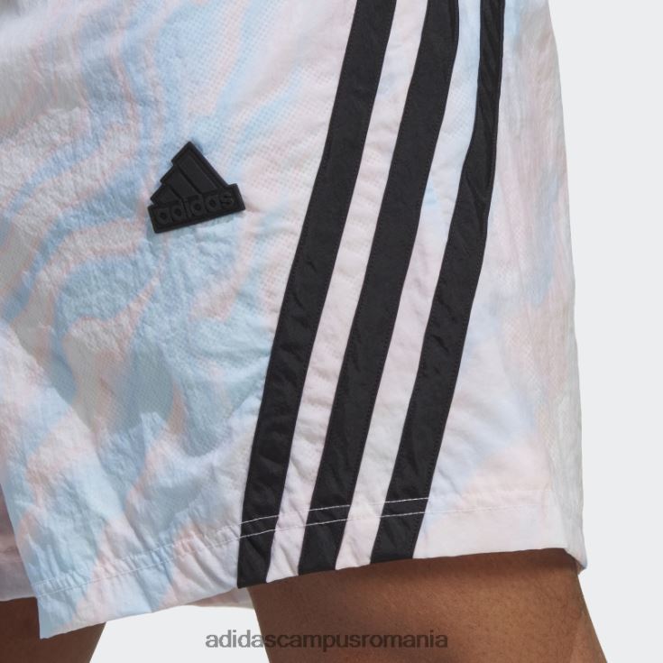 adidas campus romania pantaloni scurți cu imprimeu peste tot cu iconițe albe ale viitorului adidas bărbați alb J266N25709