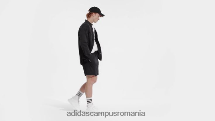 adidas campus romania pantaloni scurți cu logo essentials negru bărbați alb negru J266N25719