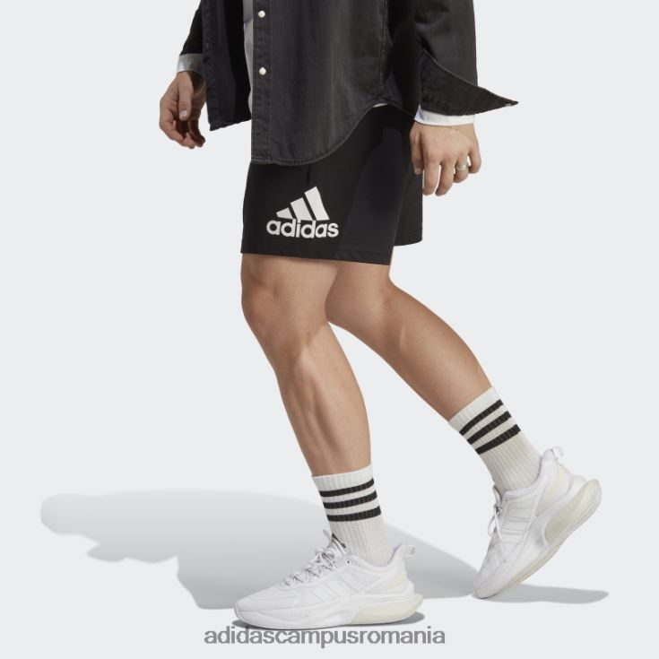 adidas campus romania pantaloni scurți cu logo essentials negru bărbați alb negru J266N25719