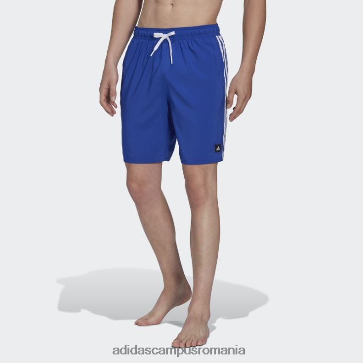 adidas campus romania pantaloni scurți de baie clx albastru cu 3 dungi adidas bărbați albastru alb J266N26315