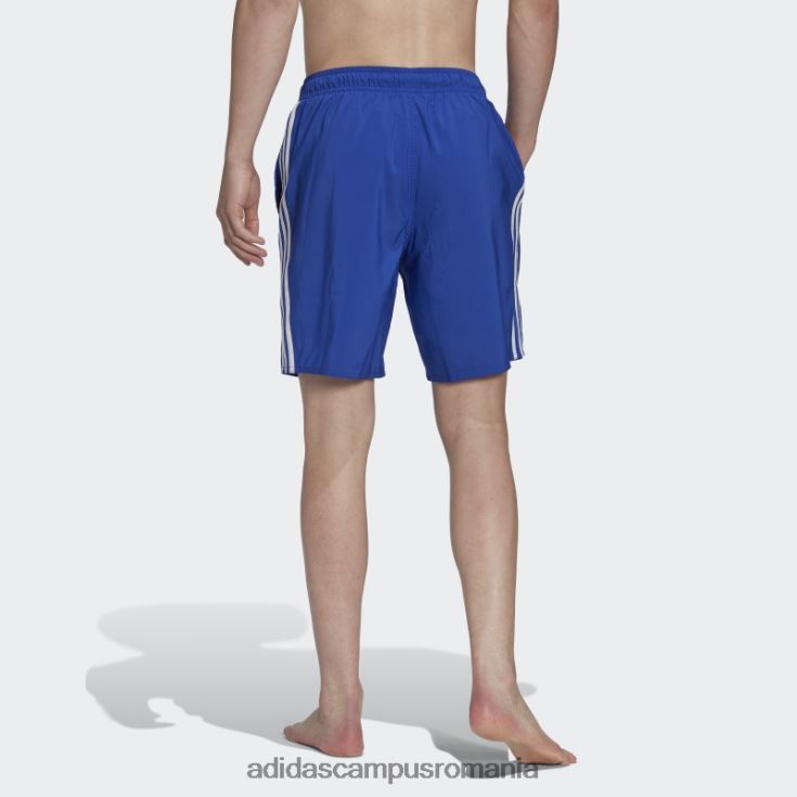 adidas campus romania pantaloni scurți de baie clx albastru cu 3 dungi adidas bărbați albastru alb J266N26315