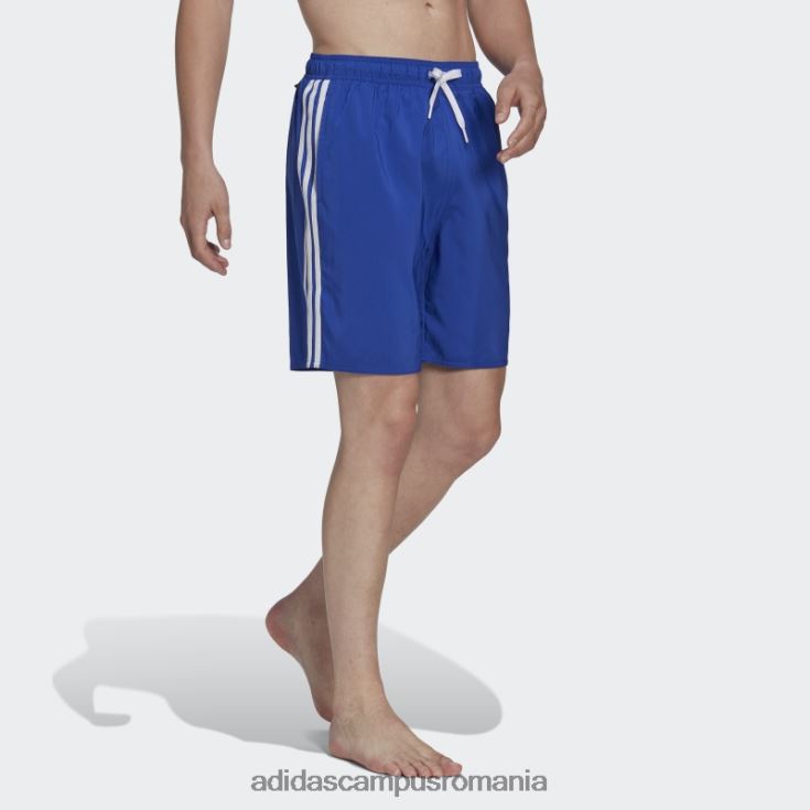 adidas campus romania pantaloni scurți de baie clx albastru cu 3 dungi adidas bărbați albastru alb J266N26315