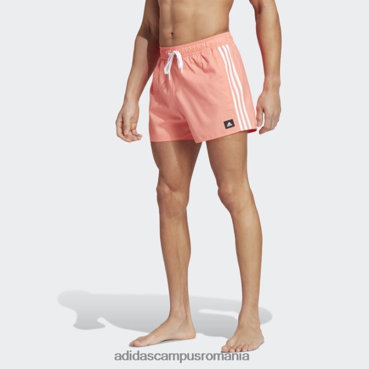 adidas campus romania pantaloni scurți de baie clx coral 3 dungi bărbați coral/alb J266N214464