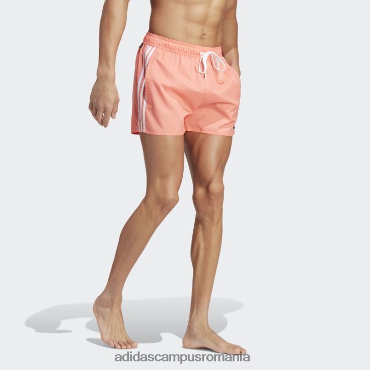 adidas campus romania pantaloni scurți de baie clx coral 3 dungi bărbați coral/alb J266N214464