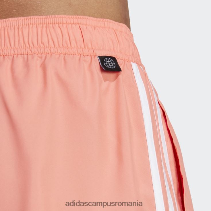 adidas campus romania pantaloni scurți de baie clx coral 3 dungi bărbați coral/alb J266N214464