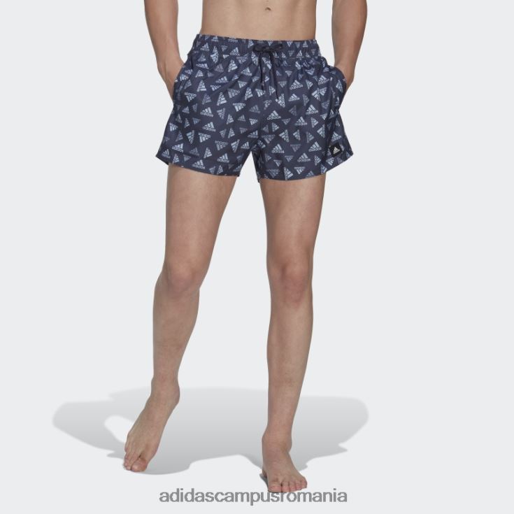 adidas campus romania pantaloni scurți de baie clx cu imprimeu logo bleumarin lungime foarte scurtă bărbați zori bleumarin/albastru J266N214038